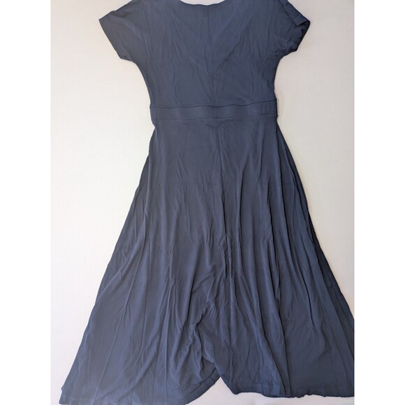 Modcloth Midi Dress Small Lively Dialogue Short Sleeve V-Neck Stretch Jersey - Picture 9 of 12